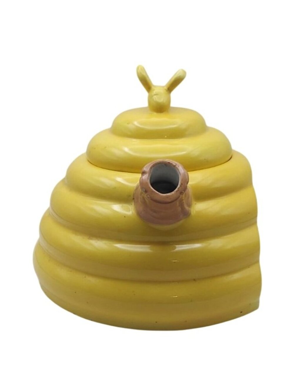 Disney Winnie The Pooh Ceramic Yellow Bee Hive Teapot Piglet Picinic & Bee Lid - Picture 2 of 14